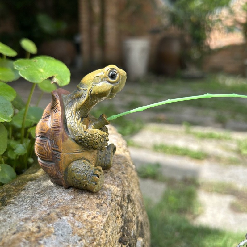 Aquarium Fish Saltwater - Turtle fishing fish tank aquarium decoration