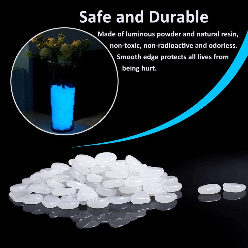 Aquarium Fish Glow In The Dark - Indoor Outdoor Garden Stones Fish Tank