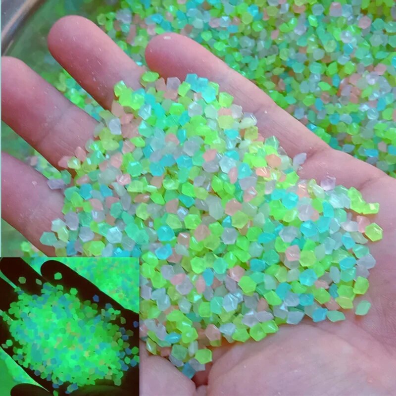 Aquarium Fish Glow In The Dark - 1000pcs 3-5mm Luminous Sand Glow In