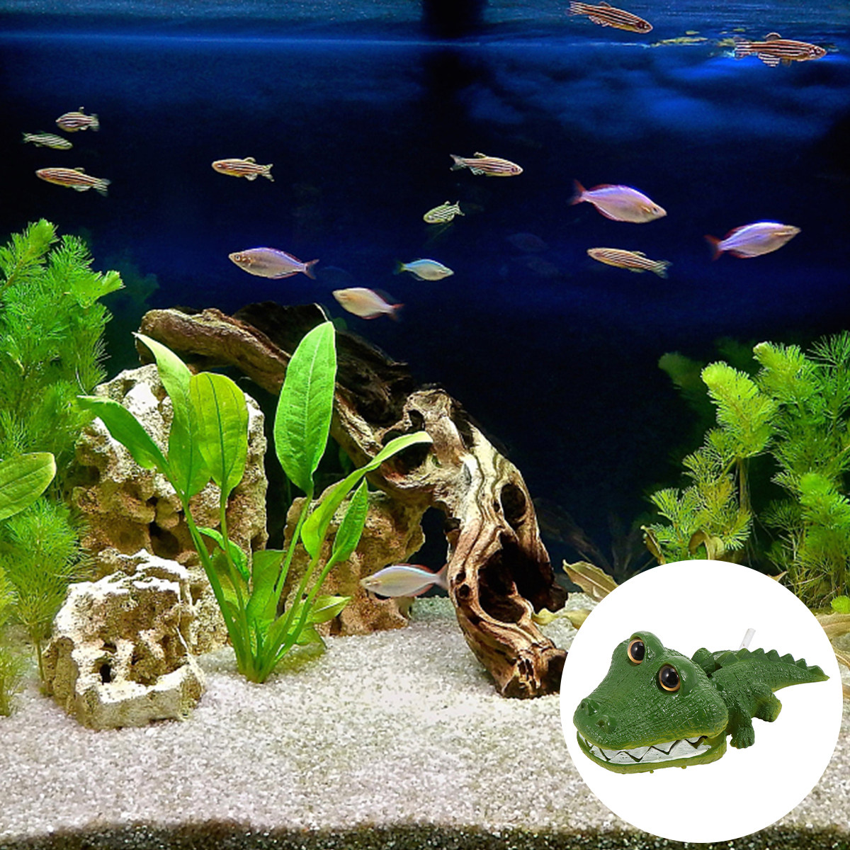 Aquarium Fish Alligator - Realistic Alligator Aquarium Ornament Resin Air
