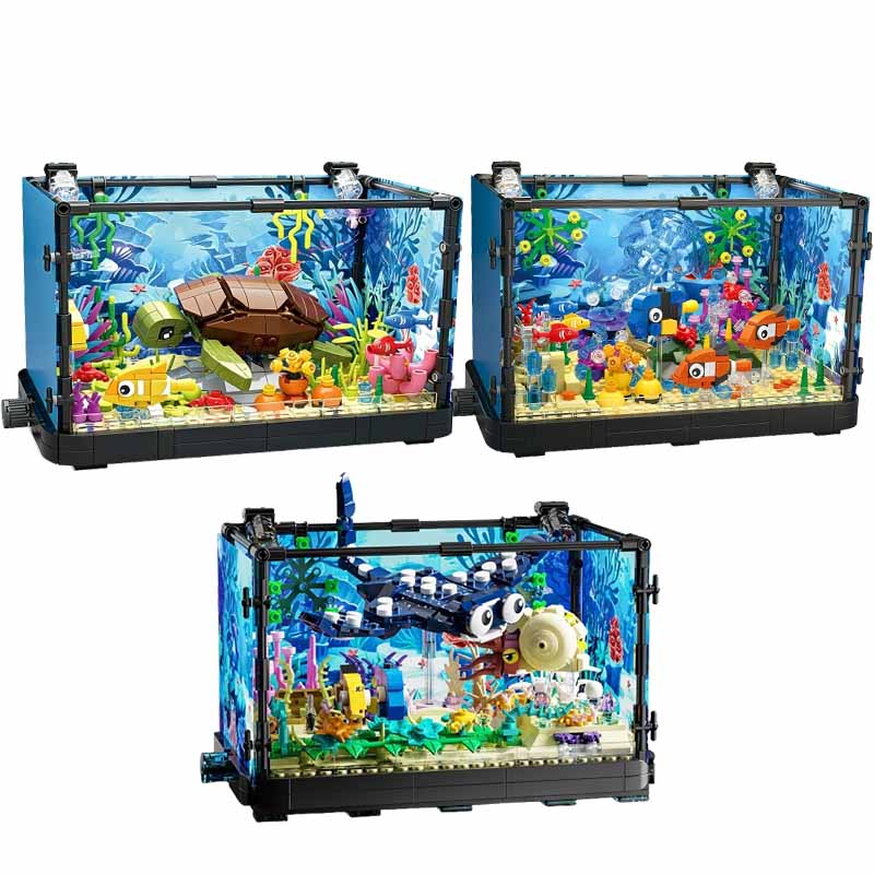 Aquarium Fish Saltwater - Fish Tank Building Block Set with