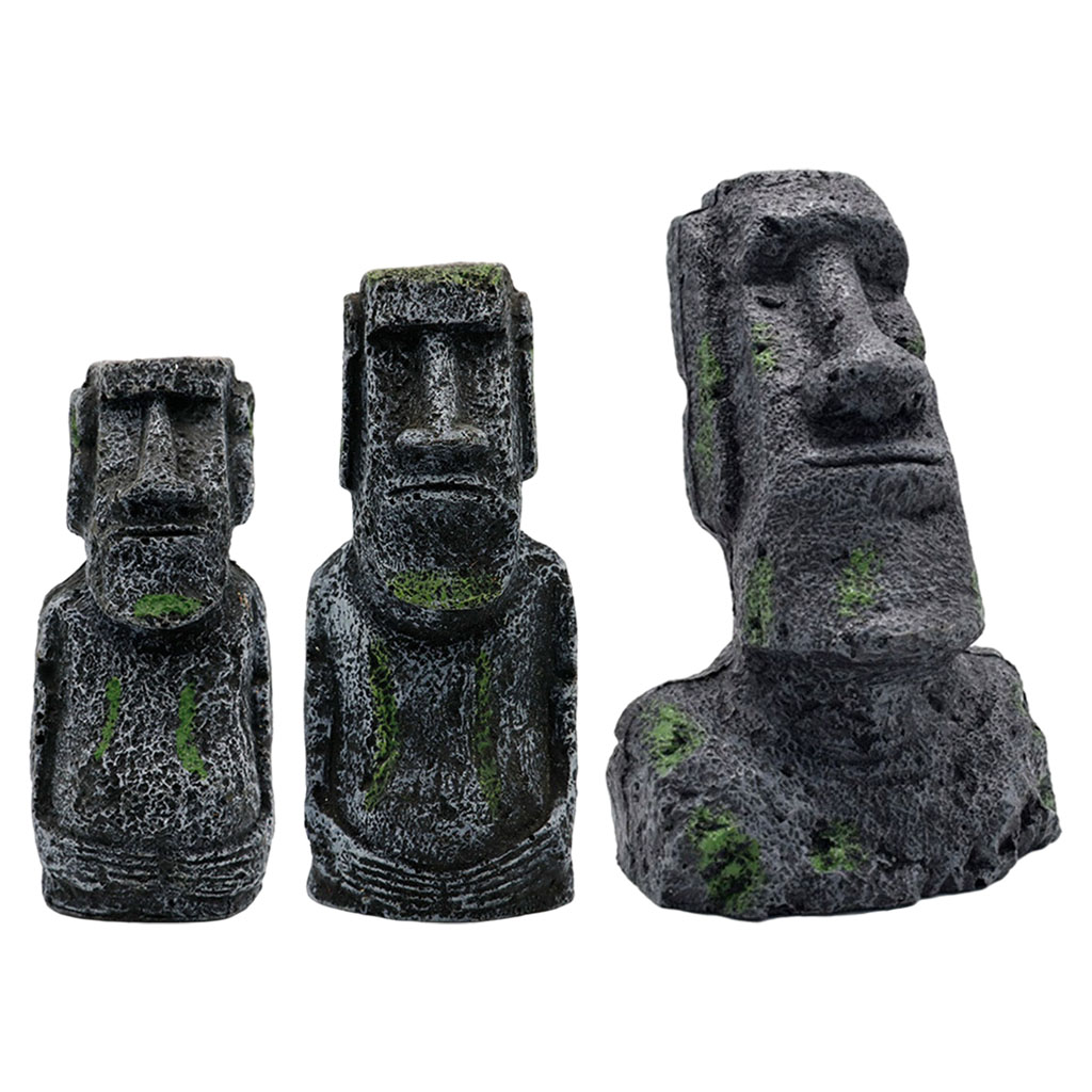 Aquarium Moai Statues Easter I - đánh giá và giá Aquarium Fish Pot