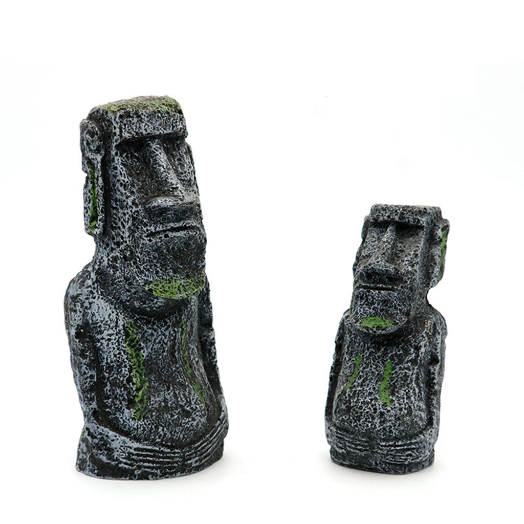 Aquarium Moai Statues Easter I - đánh giá và giá Aquarium Fish Pot
