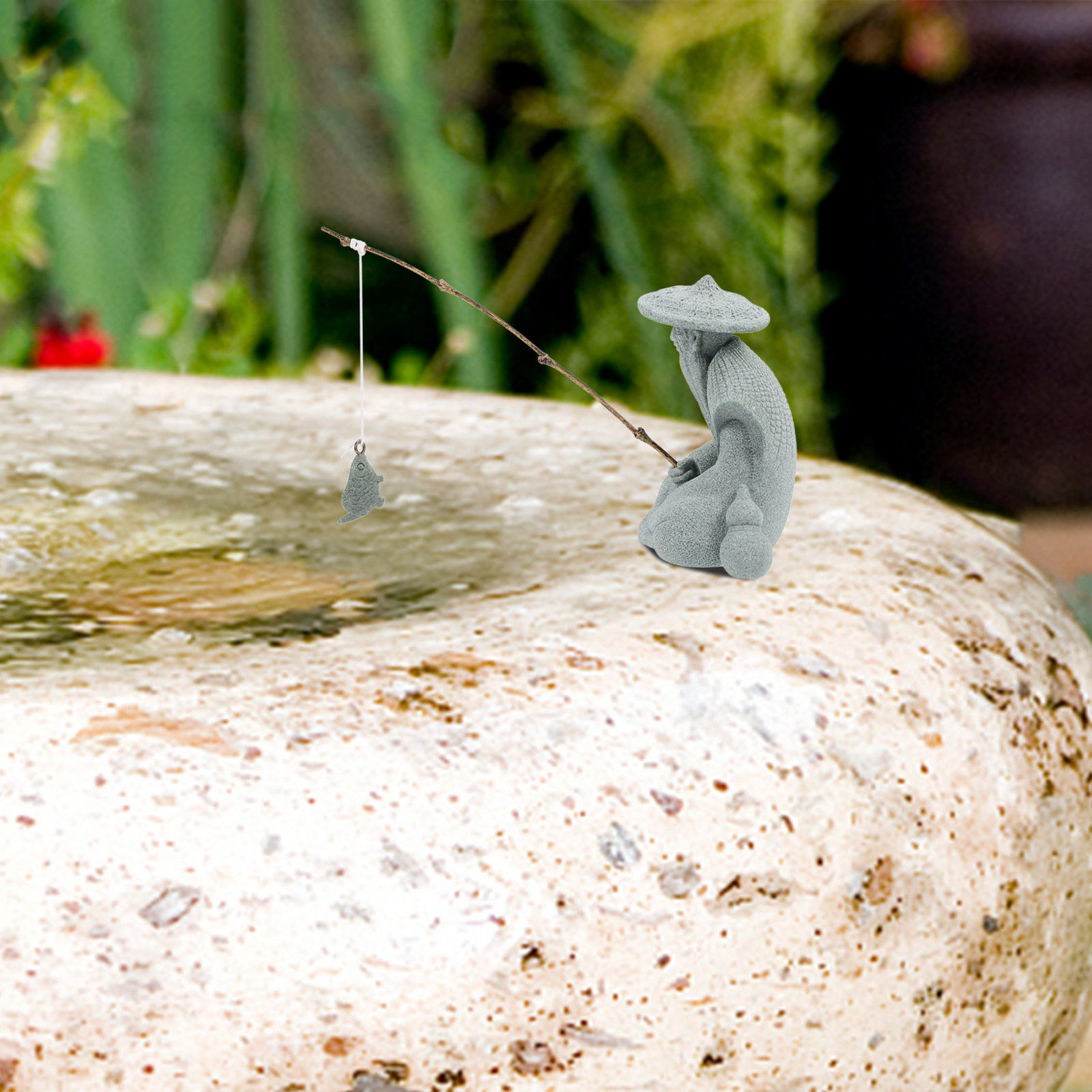 Small Resin Fisherman Statue A - đánh giá và giá Aquarium Fish Japanese