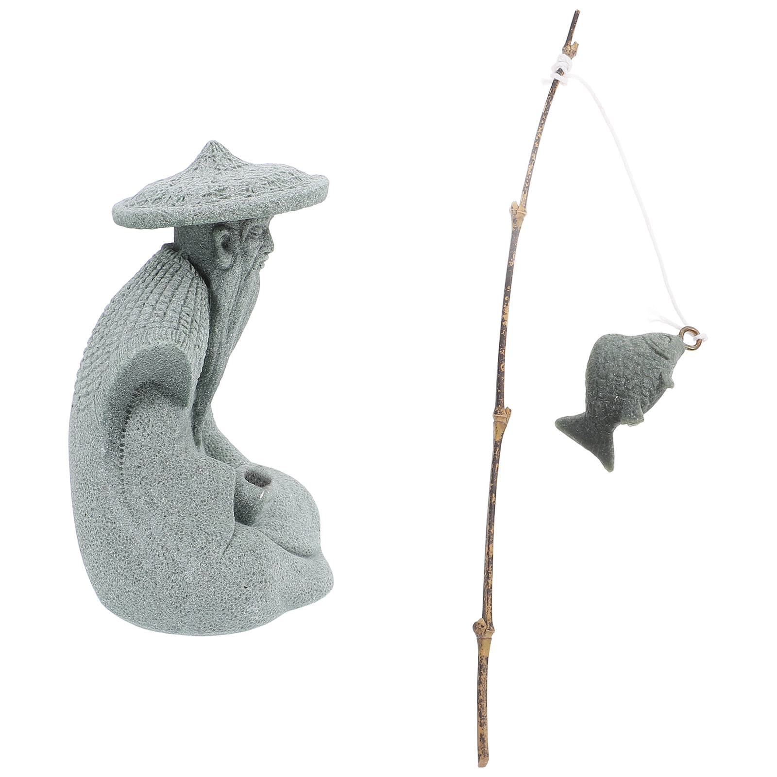 Small Resin Fisherman Statue A - đánh giá và giá Aquarium Fish Japanese