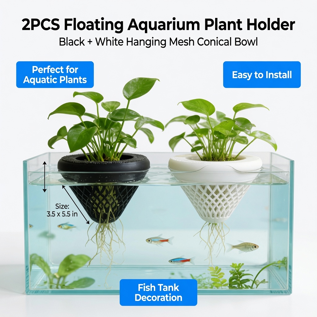 2PCS Floating Aquarium Plant H - đánh giá và giá Aquarium Fish Pot