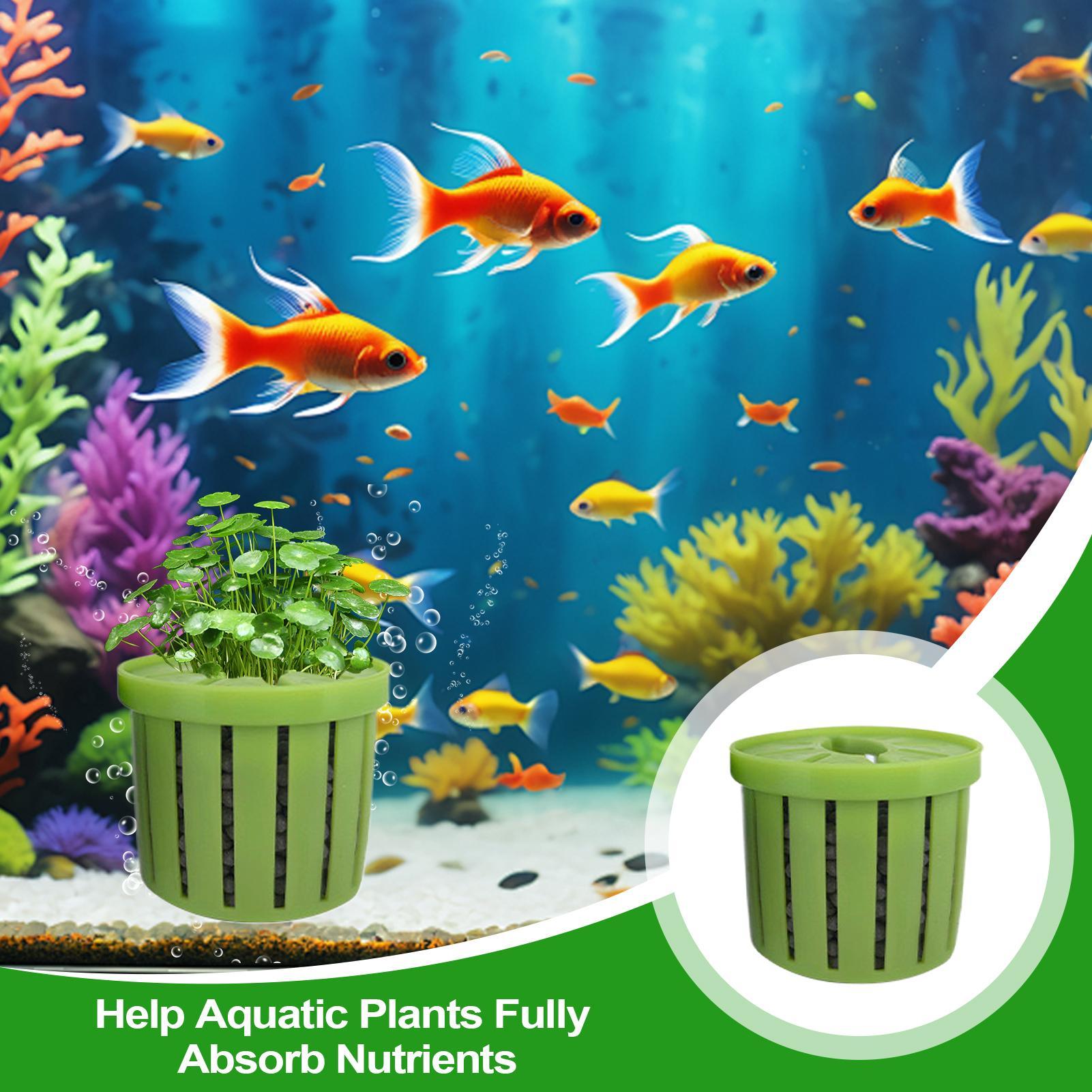 4 Pieces Aquarium Planter Pot  - đánh giá và giá Aquarium Fish Pot