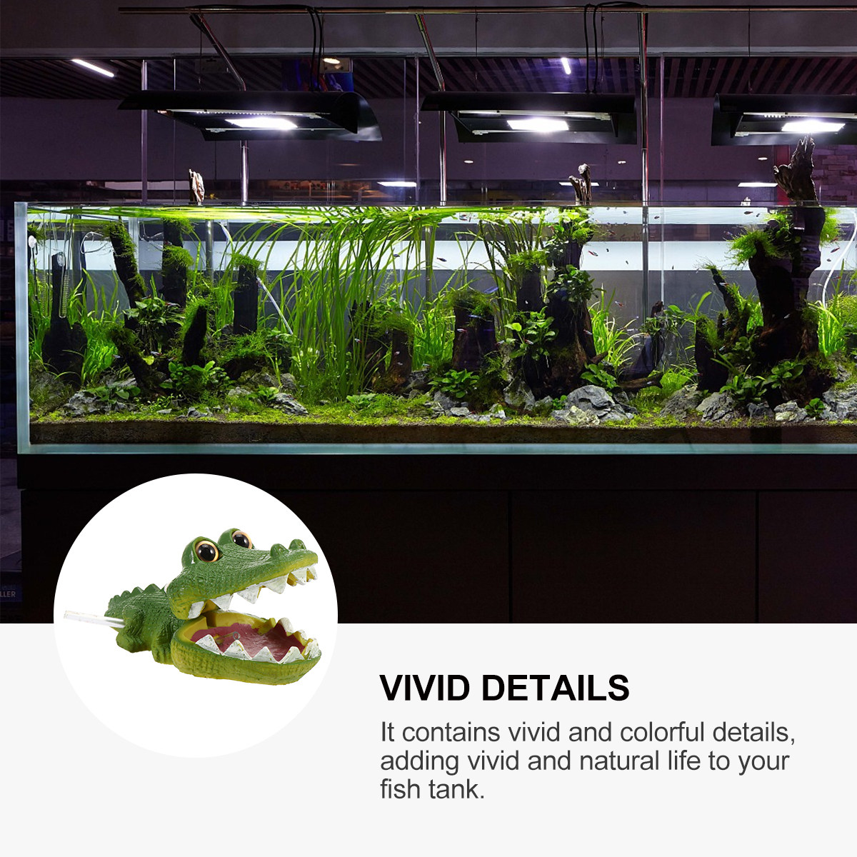Creative Resin Alligator Bubbl - đánh giá và giá Aquarium Fish Alligator