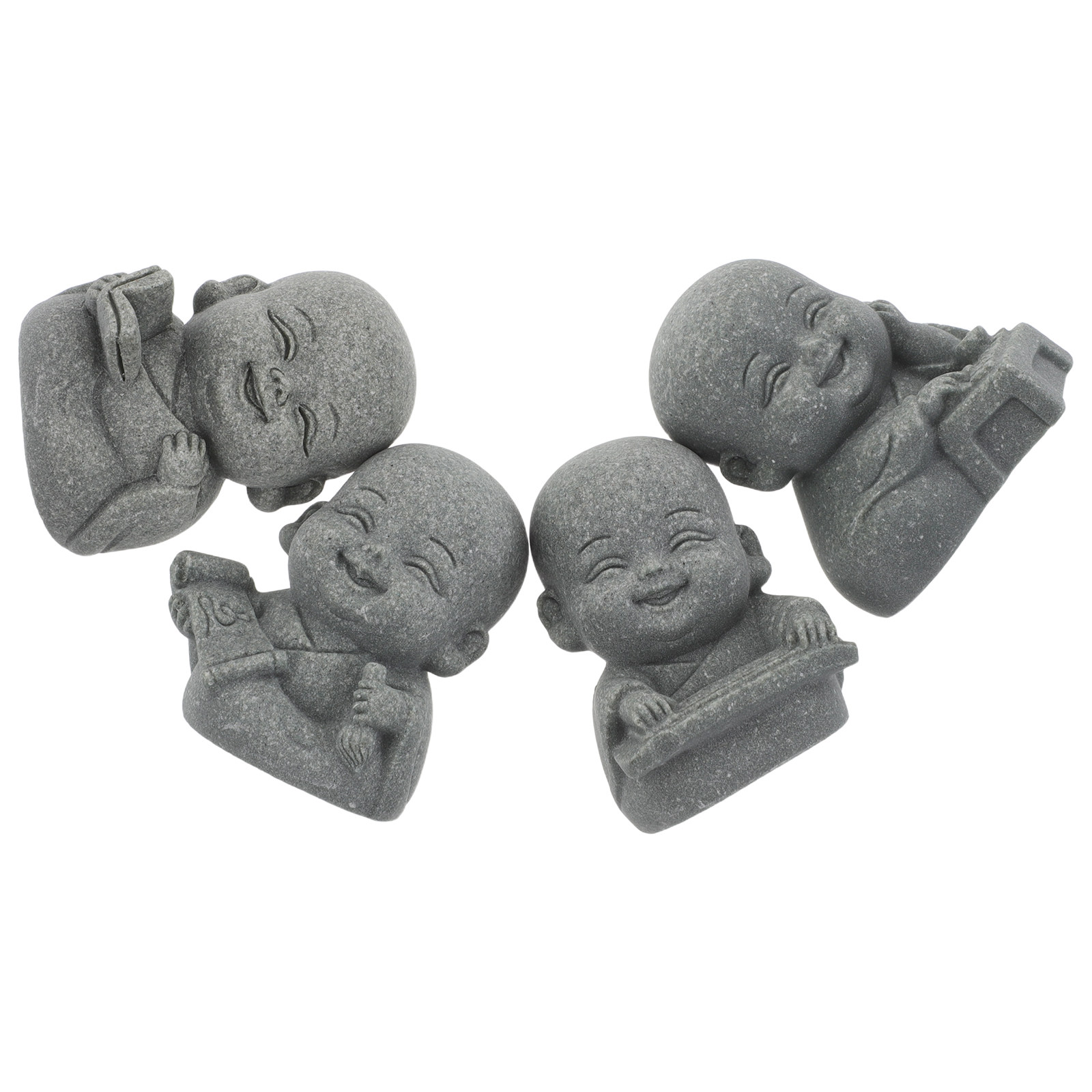4Pcs Sandstone Zen Monk Statue - đánh giá và giá Aquarium Fish Japanese