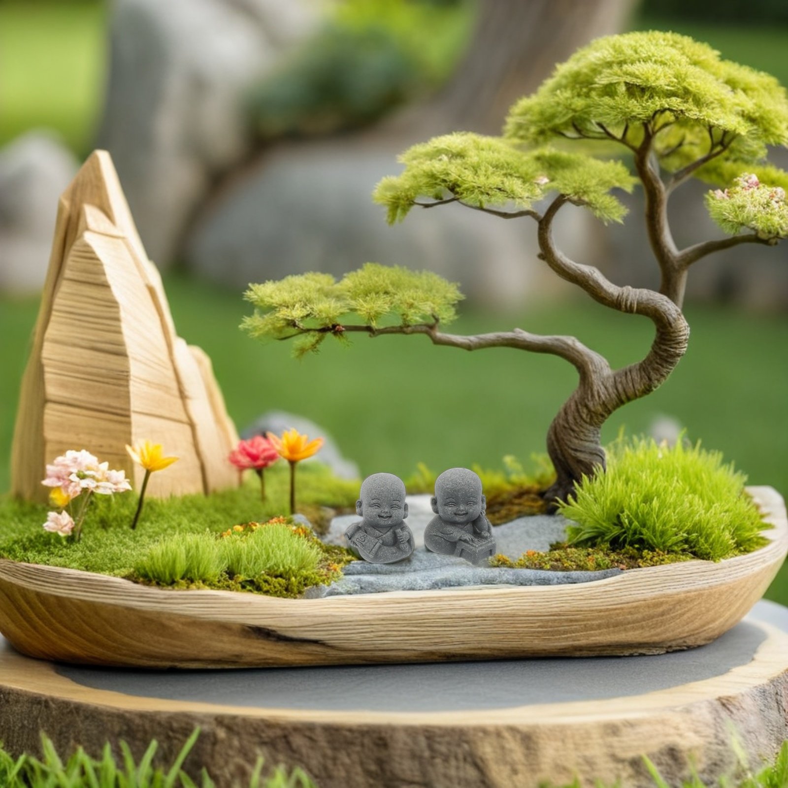 4Pcs Sandstone Zen Monk Statue - đánh giá và giá Aquarium Fish Japanese
