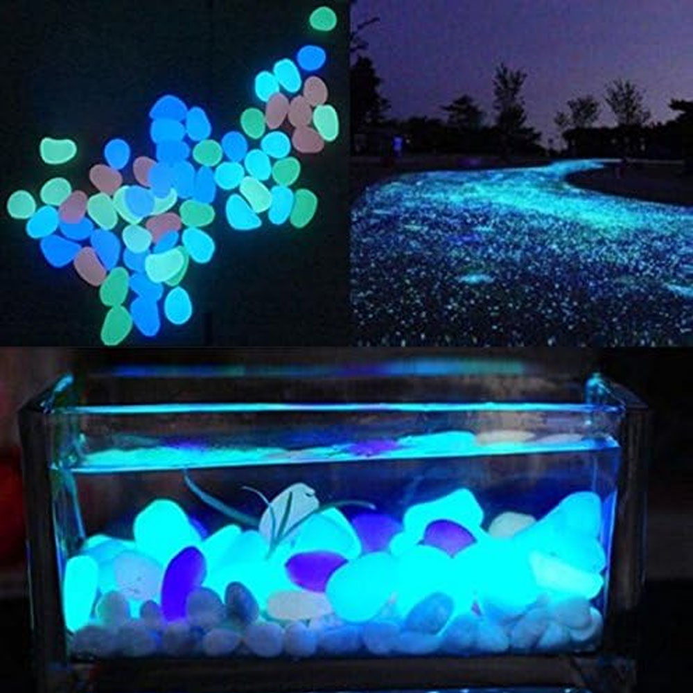 Fish Tank Rocks Glow Blue Pebb - đánh giá và giá Aquarium Fish Pot