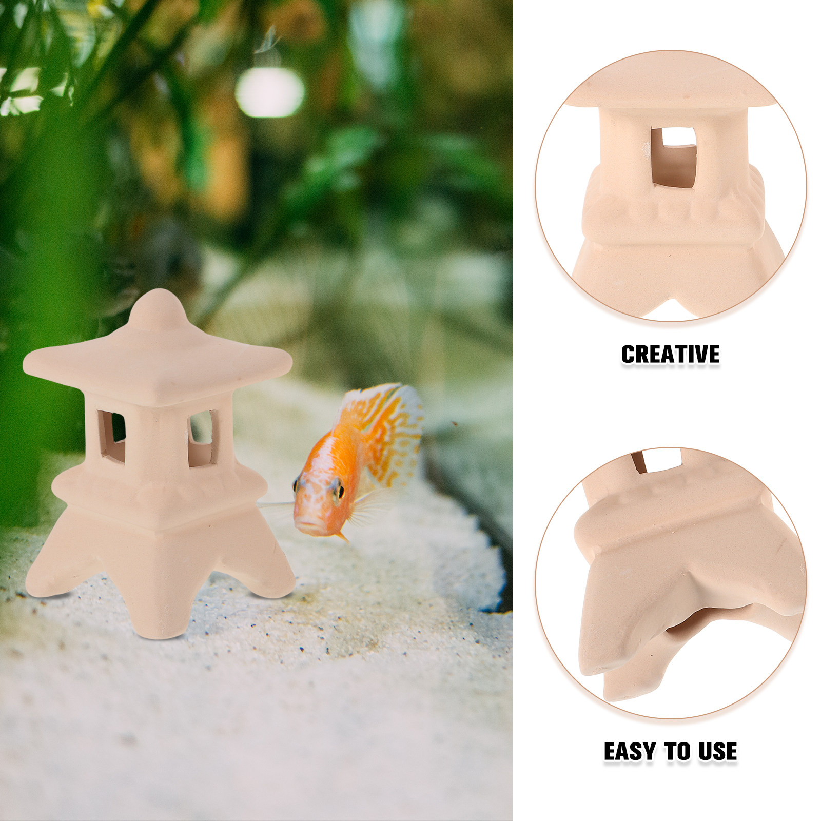 2Pcs Ceramic Fish Cave Betta F - đánh giá và giá Aquarium Fish Japanese