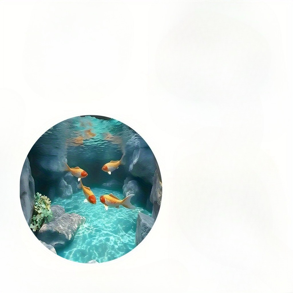 Koi Fish Pond Round Rug Fleece - đánh giá và giá Aquarium Fish Japanese