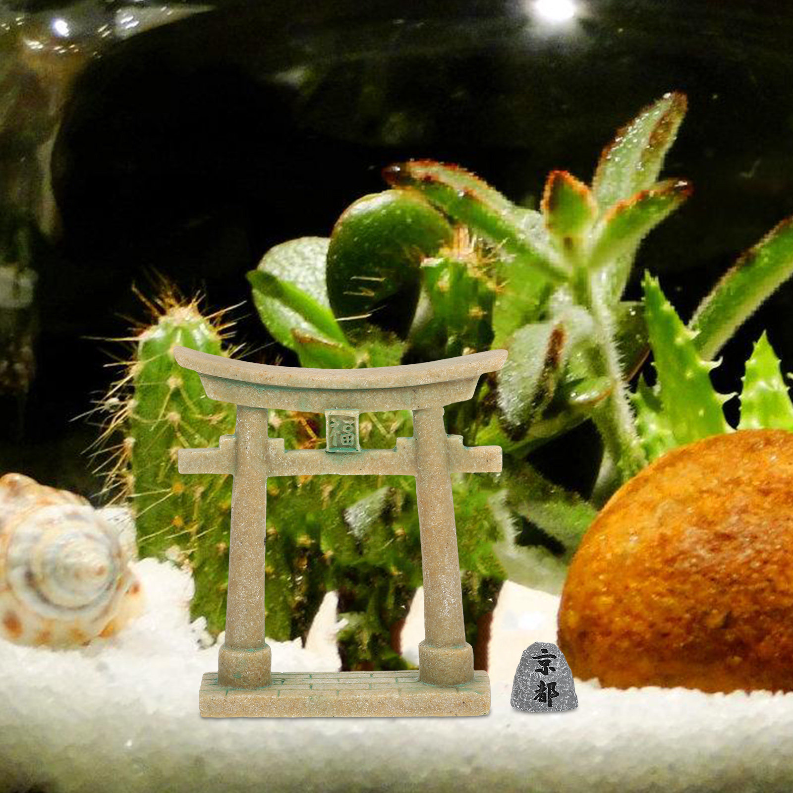 Small Japanese Torii Gate Resi - đánh giá và giá Aquarium Fish Japanese