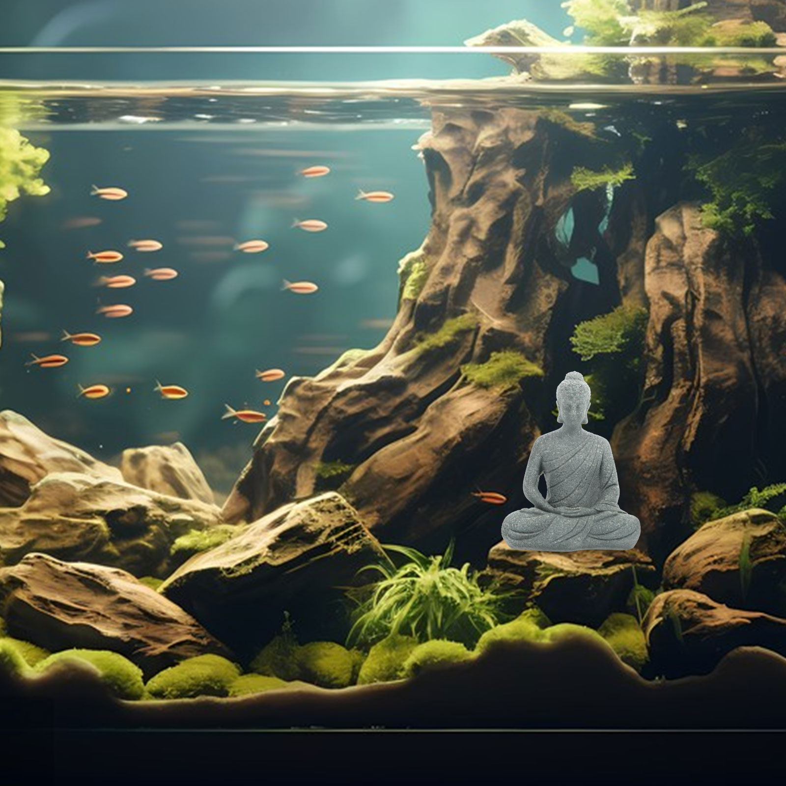 Mini Buddha Statue Resin Small - đánh giá và giá Aquarium Fish Usa